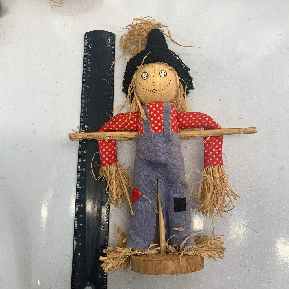 Rustic Scarecrow Figurines set/5 Autumn Harvest Fall Decor Tabletop Decorations